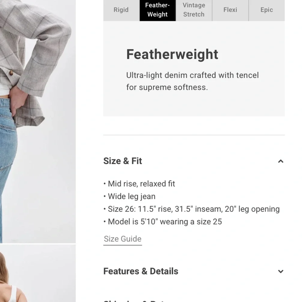 rag & bone Featherweight Logan Wide Leg Jeans Size 29 - Picture 3 of 7